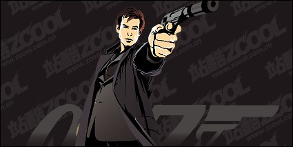 007 personaggi del cinema vector materiale