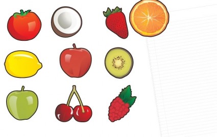 imanes de nevera de 10 frutas