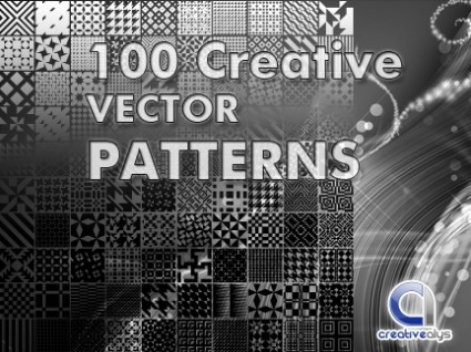 100 kreatywnych wektor wzorców projektowych