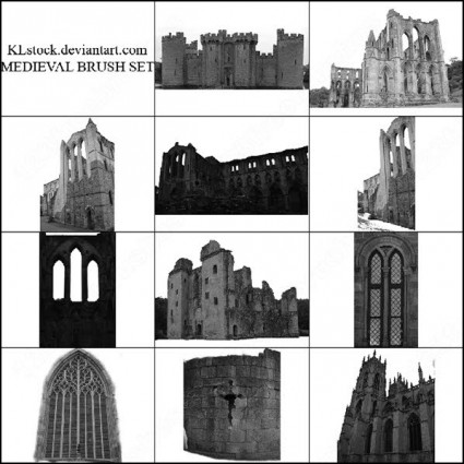 11 mittelalterlichen Stil Pinsel