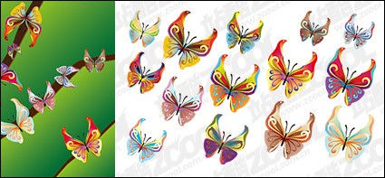 14 Schmetterling-Vektor-material