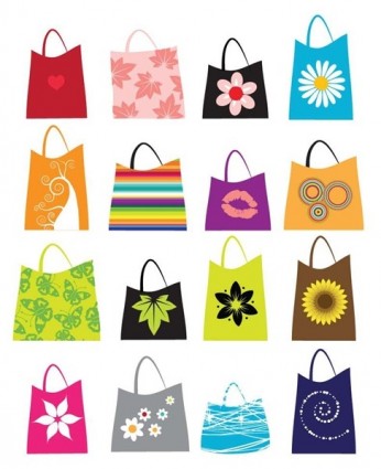 16 ücretsiz vektör alışveriş torbaları