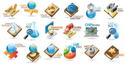 18 Arten von Industrien Logo Vektor