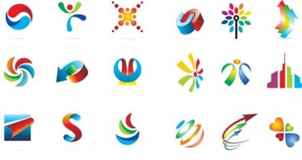 18 logo 的設計項目向量圖形