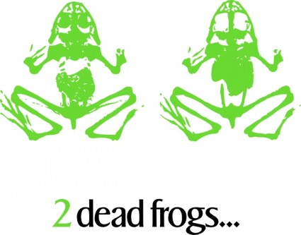 2 grenouilles mortes clip art