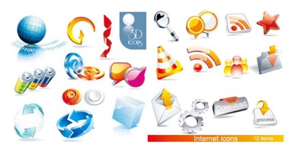 2 Sets Of Beautifuld Icon Vector