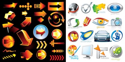 2 Sets Ofd Style Icon Vector