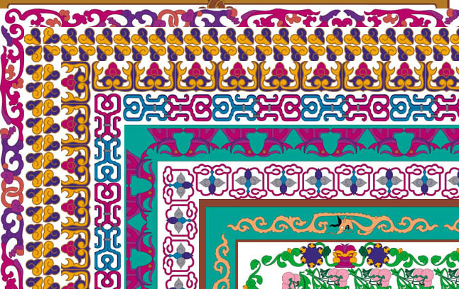 10 Traditional Pattern Borders Psd Material