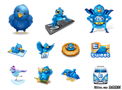 100 Twitter süße kreative icons