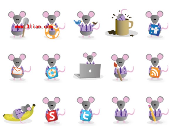 icône de page de 15 souris