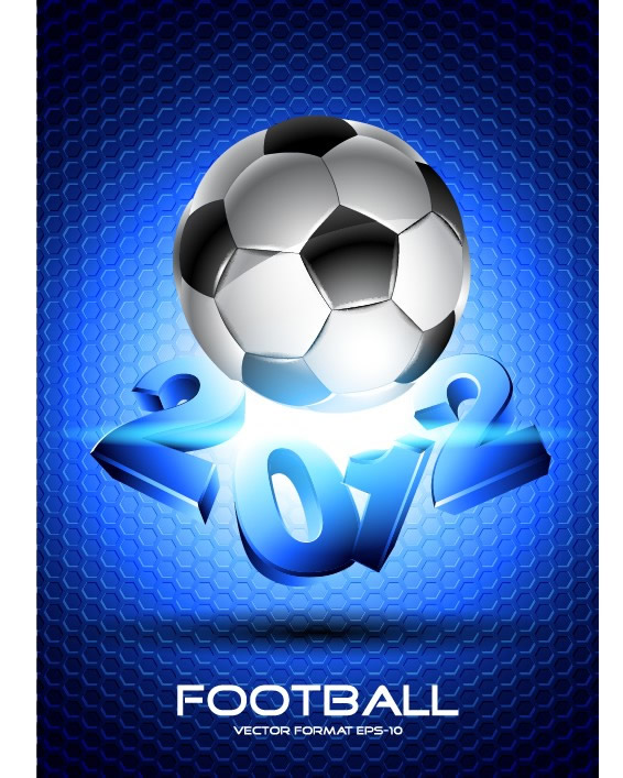 2012 Zeichen dreidimensionale Fußball-Thema