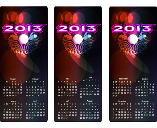 calendário de 2013