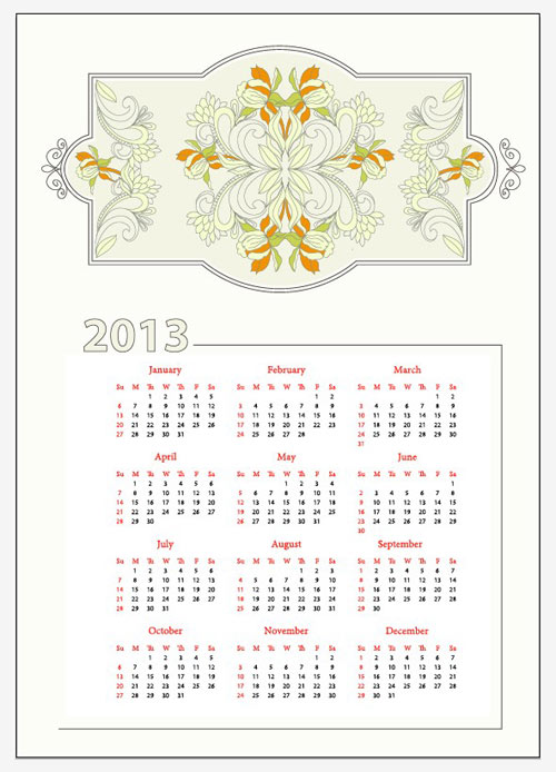 2013 年カレンダー