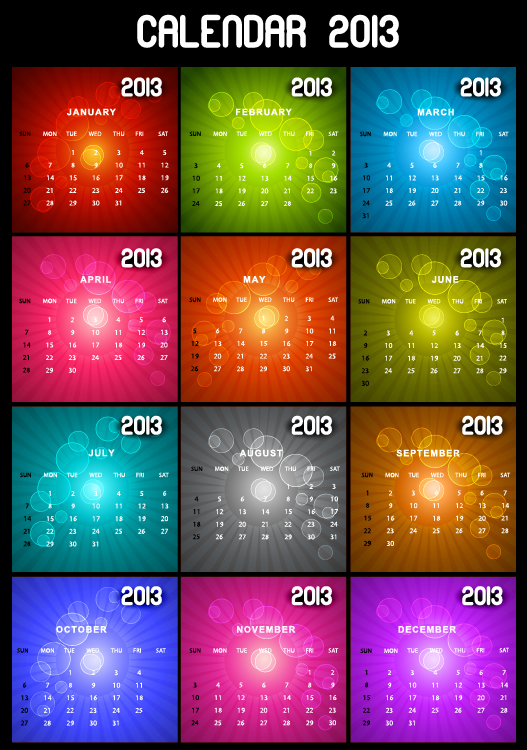 2013 ページ カレンダー