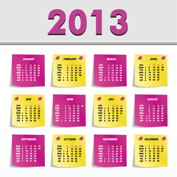 2013 si attaccano al calendario