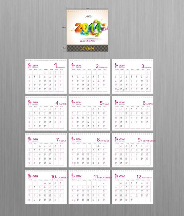 pomysły czcionki kalendarz 2014
