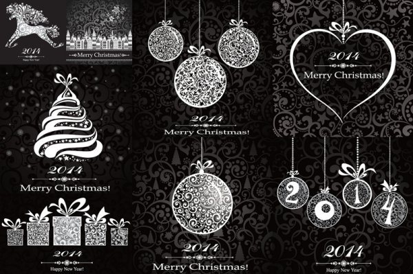 2014-Weihnachten-Muster-Poster-design