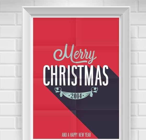 thiết kế poster Giáng sinh năm 2014