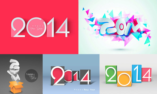 Desain berwarna-warni karakter menyilaukan 2014