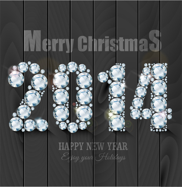 diseños de fuentes festivo de año nuevo 2014