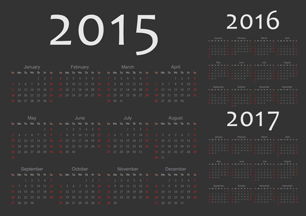 2015 日历日历