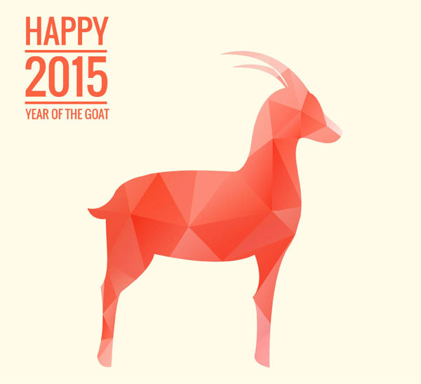 2015 geométrica em forma de cabra