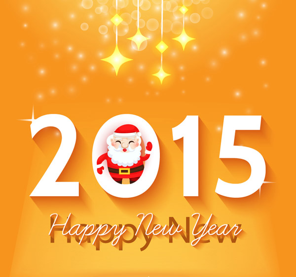 thiệp Giáng sinh 2015 màu da cam