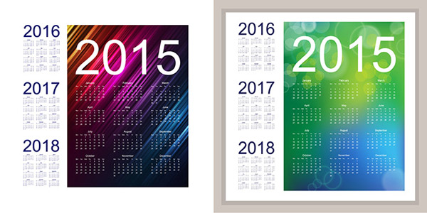 2015 Sheep Dreamy Background Calendar