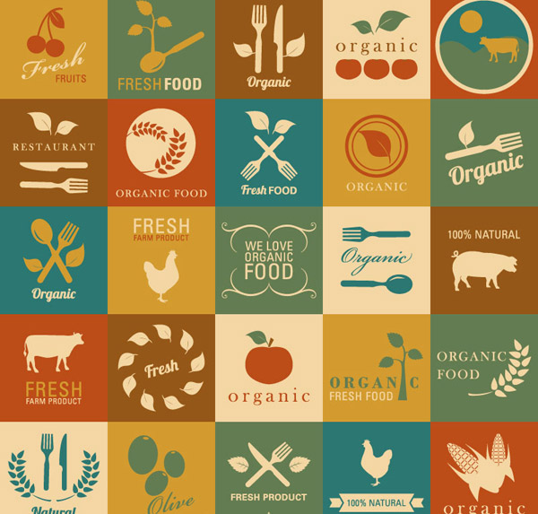 thiết kế nhãn 25 sản phẩm vintage nông nghiệp