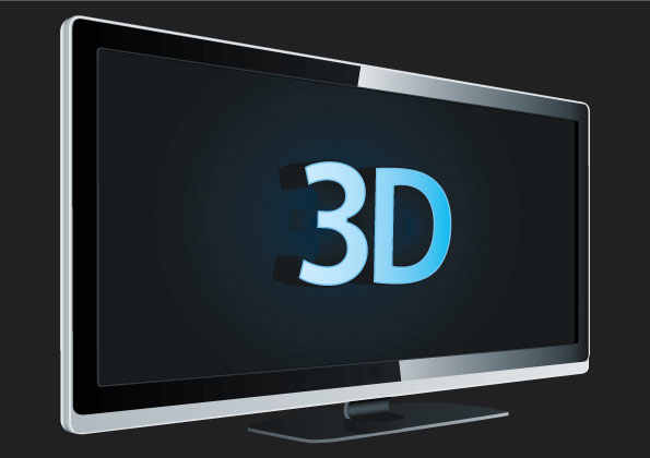 monitor del computer 3D
