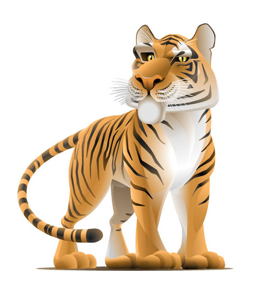 modello 3D di tigre