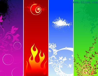 4 Colorful Patterned Background