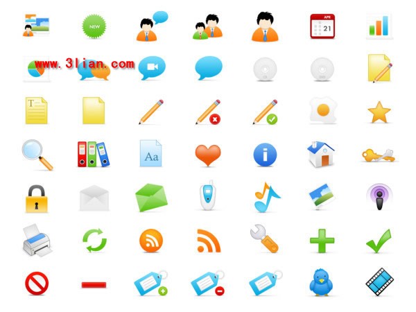 50 web2 Webseite icons