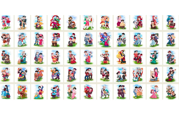 56 etnik karakterler simgesini
