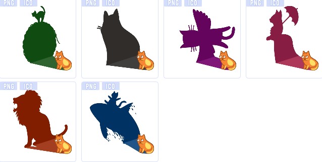 6 Various Cat Back Icon