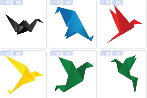 7 generi di uccello di aereo di carta origami