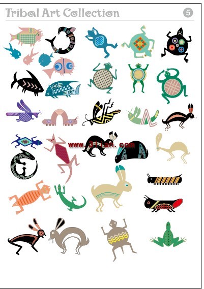 uma variedade de animais dos desenhos animados