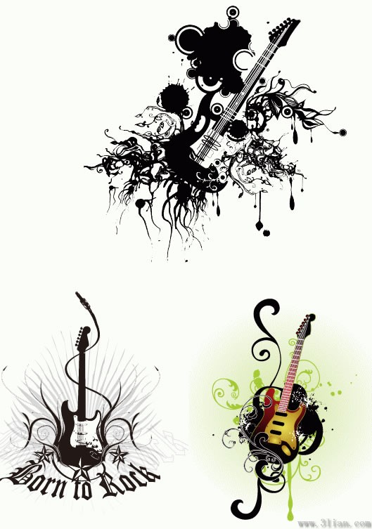 A Variety Of Musical Themes Background Shading