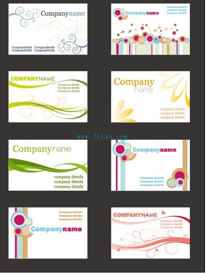 berbagai macam latar belakang template lezat kartu bisnis