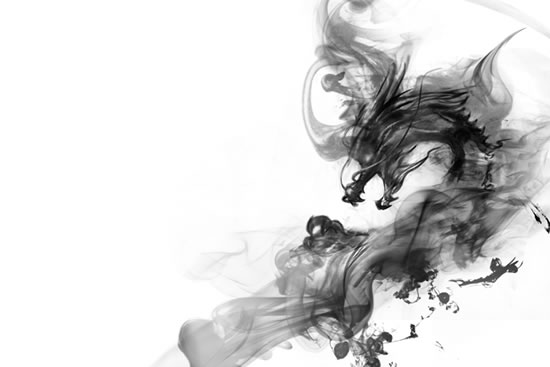 Abstract Dragon Ink Design Psd Material