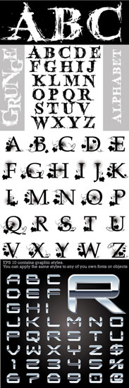 materiałów alfabet