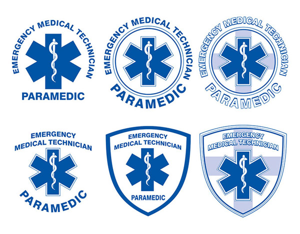 icône ambulance bleu