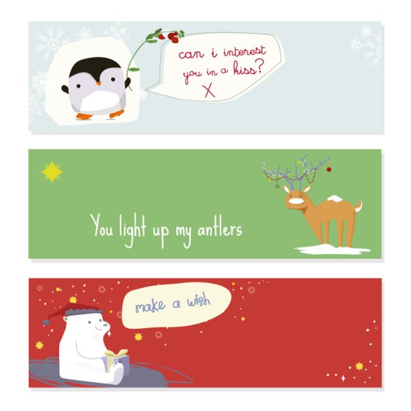 Animal Cartoon Children Christmas Background