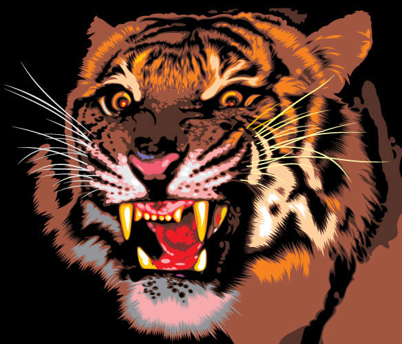 tierische materiell tiger