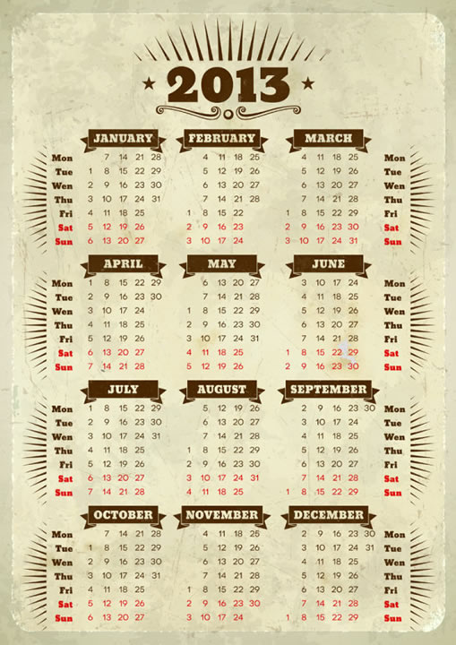 アンティーク カレンダー
