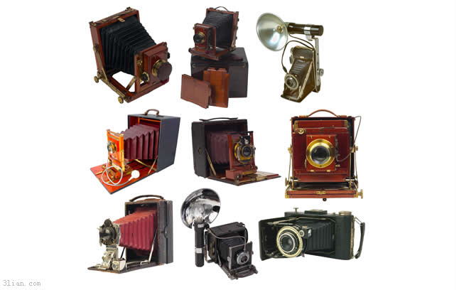 appareil photo antique psd matériel