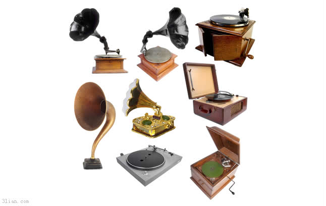 Antique Phonograph Psd Material