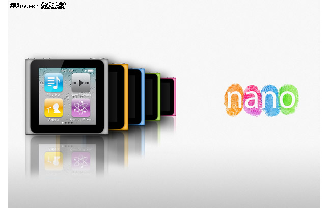Apple ipod nanog psd materiale
