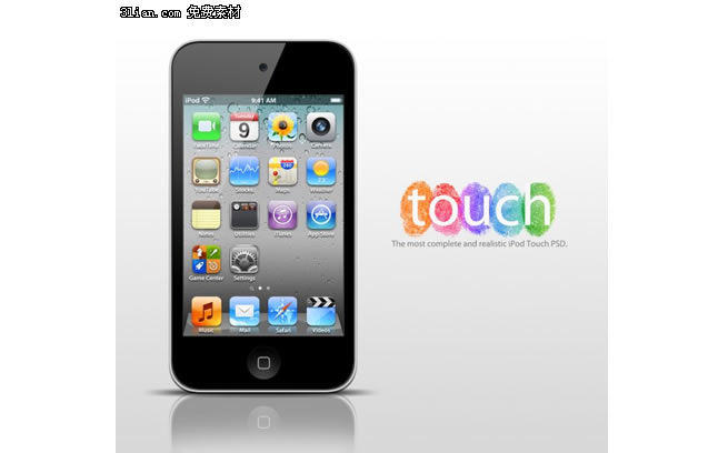 apple ipod touch psd วัสดุ