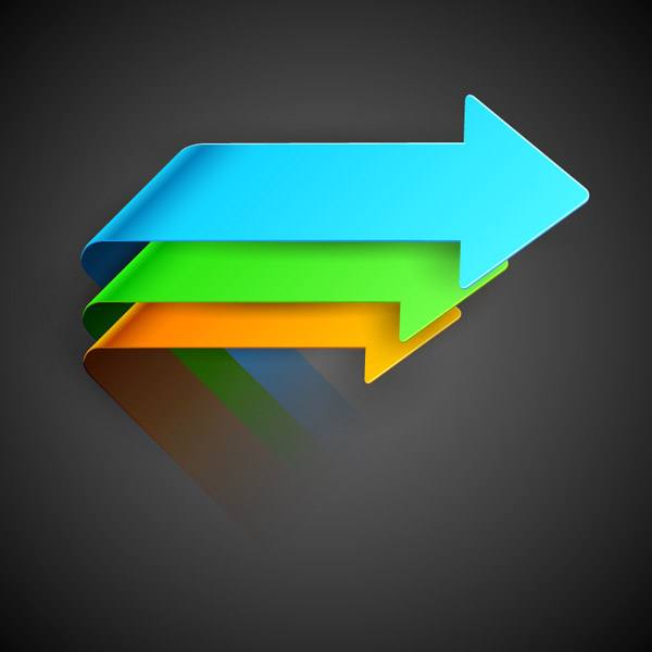 箭頭顏色折紙設計